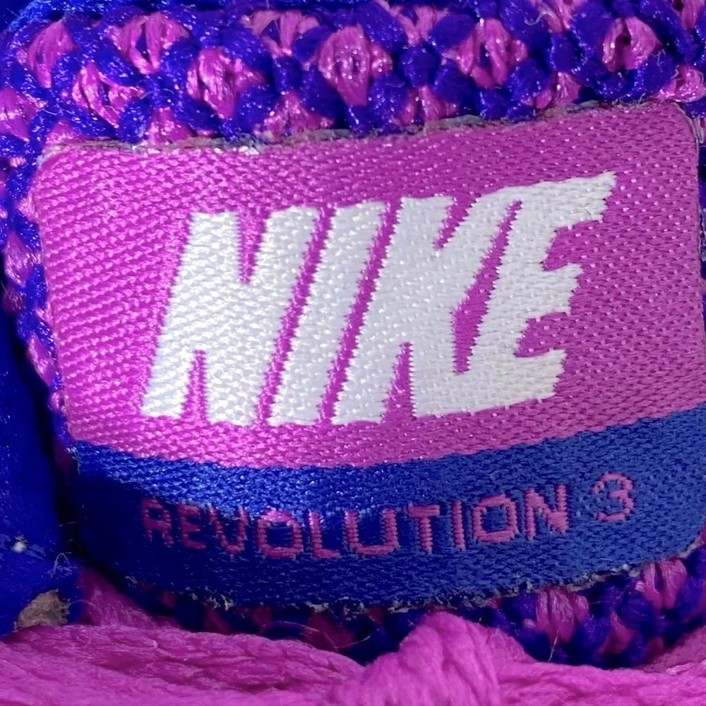 Nike Revolution 3 Purple Blue Lace Up Trainers Sneakers Runners 8 - Picture 6 of 12
